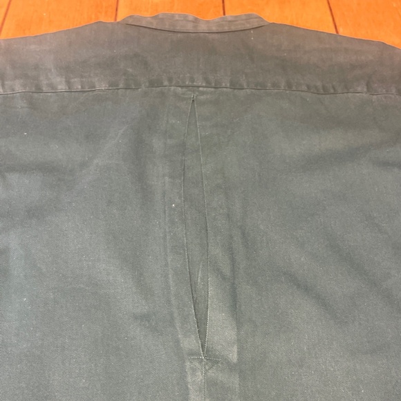 King Ranch Band Collar Button Up Shirt Size Large Color Green Made in USA - Picture 14 of 14